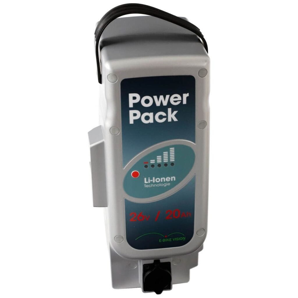 E-Bike Akku Vision Powerpack 26V 20Ah (510Wh) Sitzrohr – Leistungsstarker Ersatzakku für Panasonic Deluxe